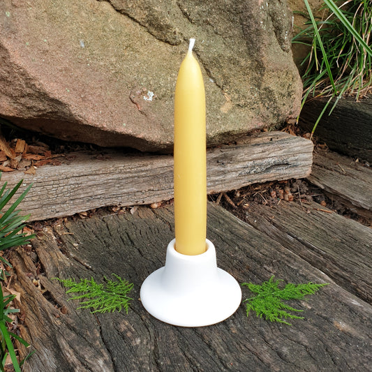 White Ceramic Candle Holder. Spiritual Gift Shop Australia.