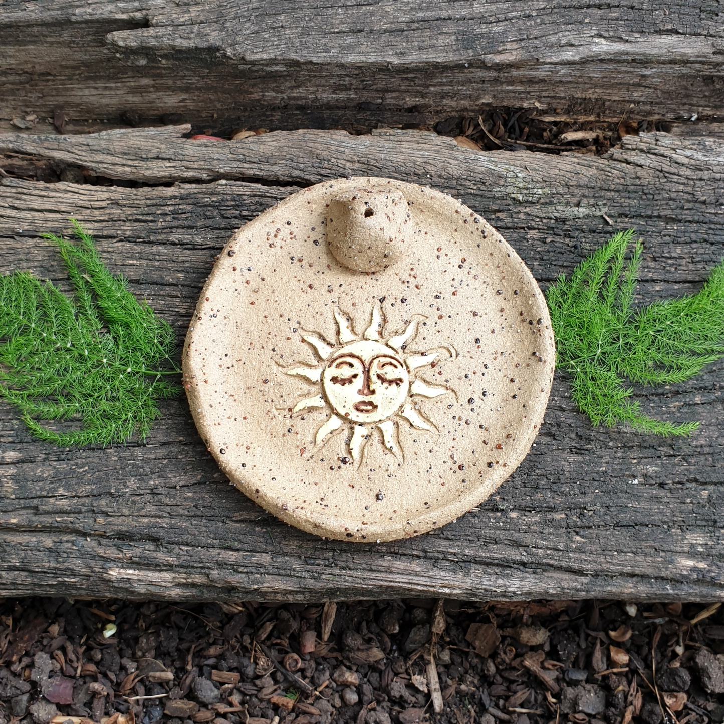 Ceramic Incense Holder | "Celestial Sun"