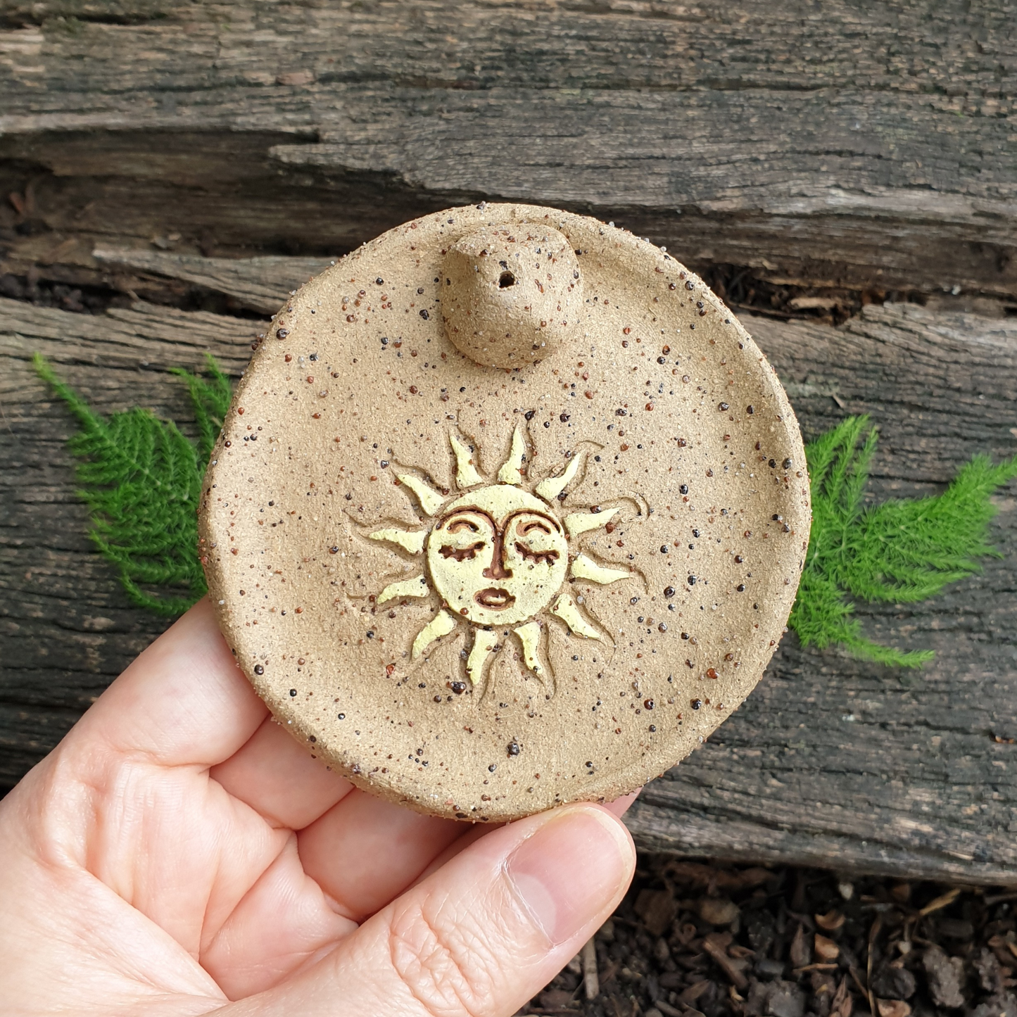 Ceramic Incense Holder | "Celestial Sun"