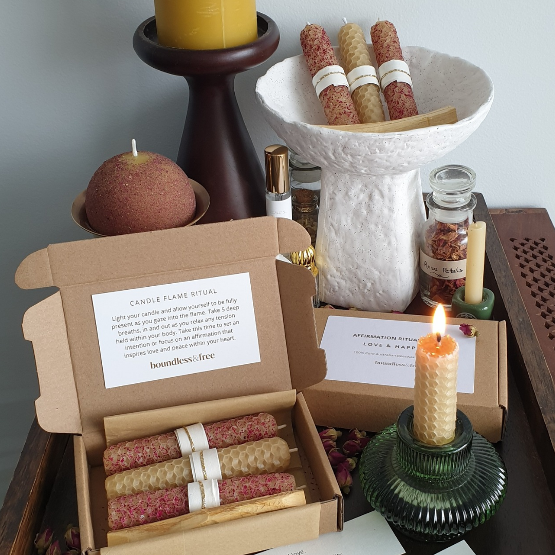 Affirmation Candles | Love & Happiness Mini Ritual Gift Box