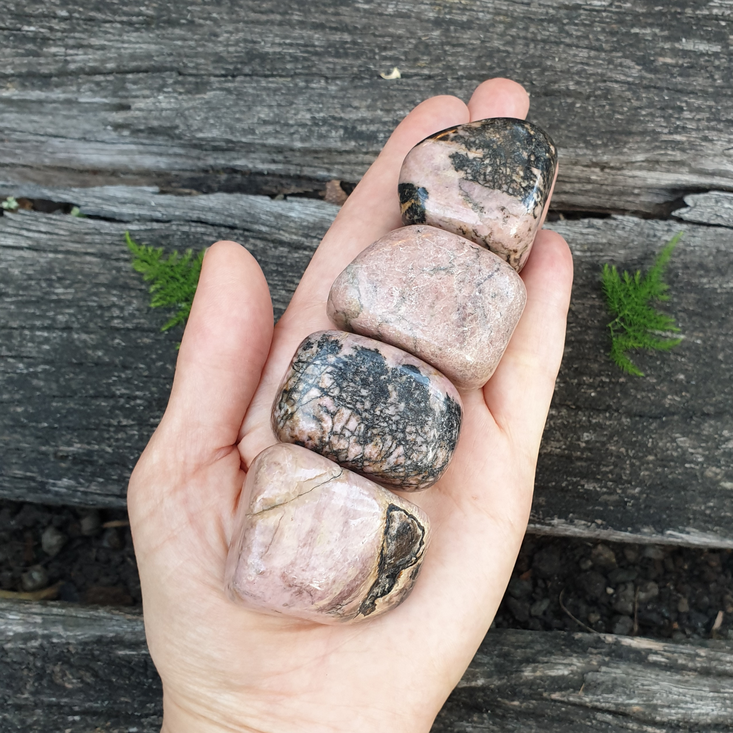 Extra Large Rhodonite Tumbled Gemstone.  Pink gemstone. Boundless and Free.