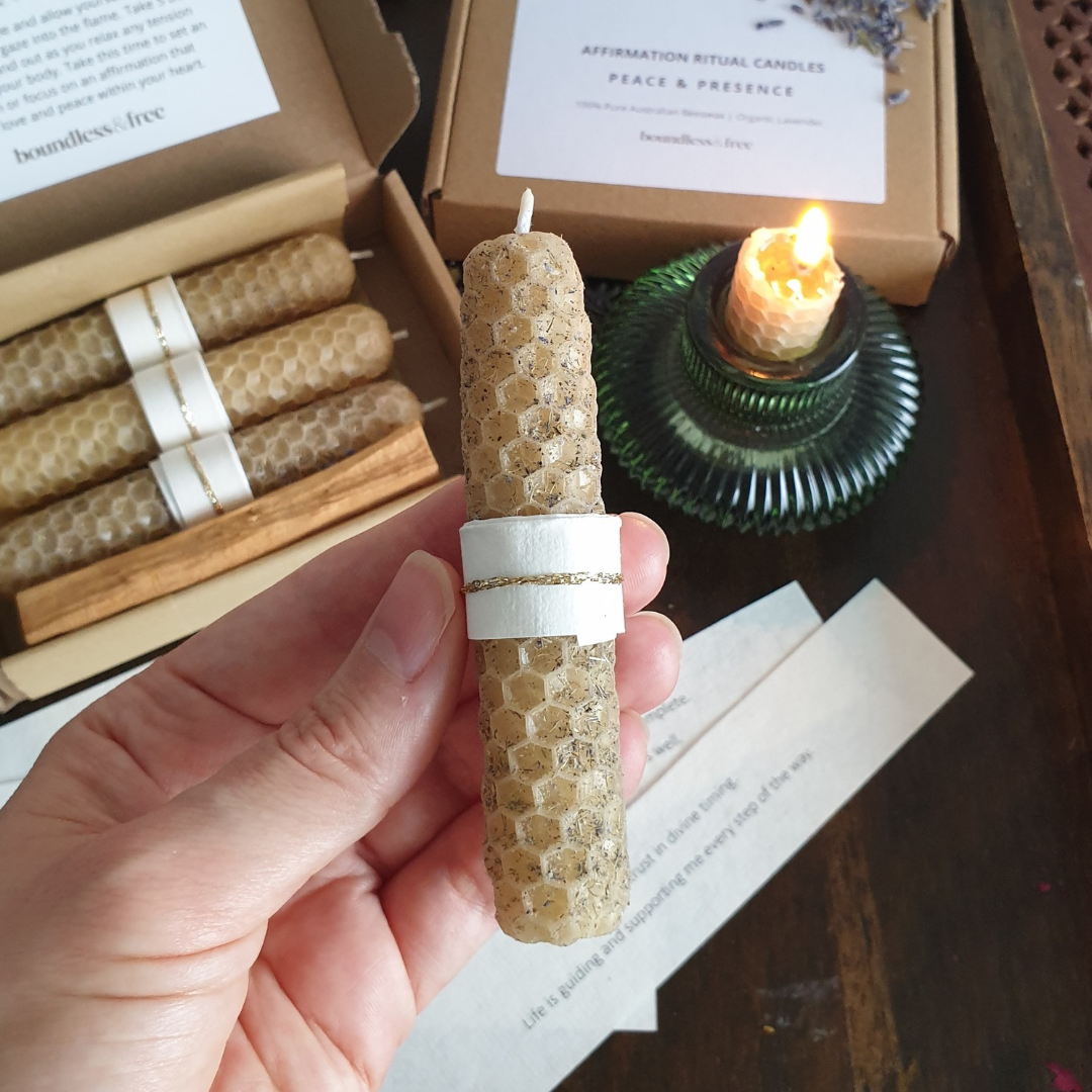 Affirmation Candles | Peace & Presence Mini Ritual Gift Box