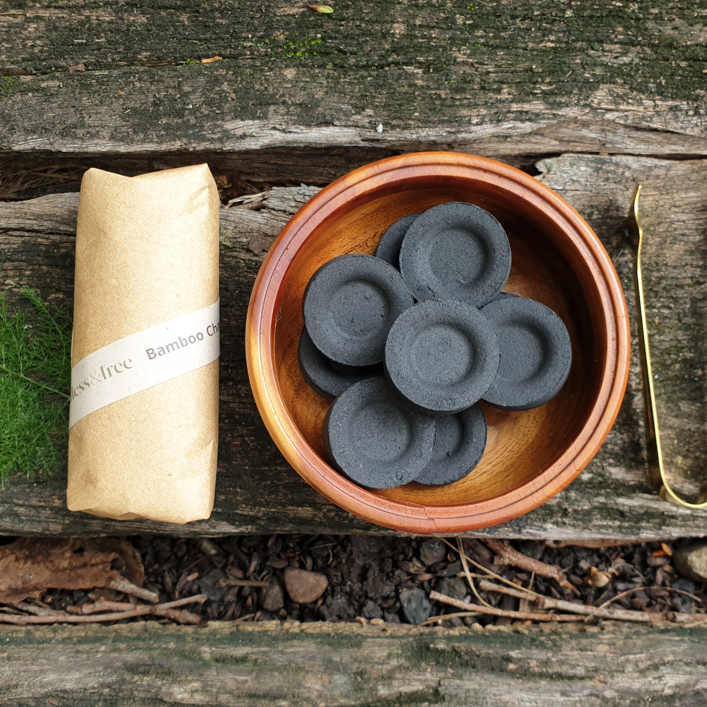 Natural Bamboo Charcoal Discs | For Burning Resins, Herbs & Loose Incense